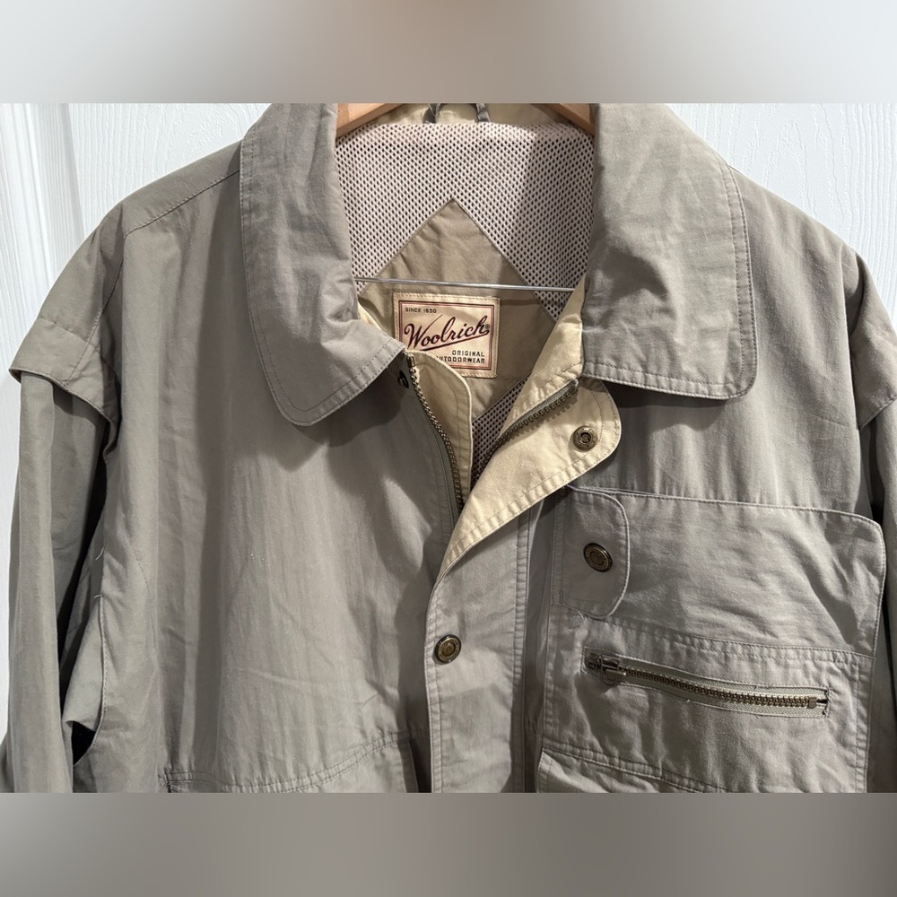 VTG Woolrich Gray Men's Field Jacket Chore Fishing Outdoor